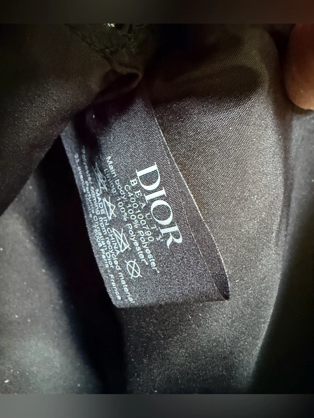NEW Dior Black Velvet Cosmetic Pouch w Silver Tone  Hardware & Double Zippers